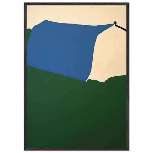 Camping II - 1970 N1 - Ralston Crawford 70x100 cm / 28x40 inches Framed Art Print – Black Wooden Frame
