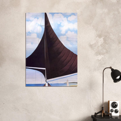Brown Sail, Wing on Wing, Nassau - Georgia O'Keeffe Brushed Aluminum Print - 70x100 cm / 28x40 inches | Georgia O'Keeffe Aluminum Print | Georgia O'Keeffe Prints