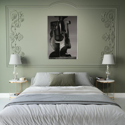 HARLEQUIN 1918 - Juan Gris Brushed Aluminum Print - 70x100 cm / 28x40 inches | Juan Gris Aluminum Print | Juan Gris Prints