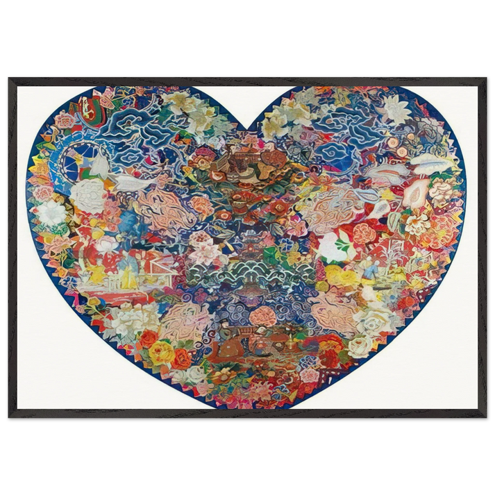 Pagoda - 1982 - Miriam Schapiro 70x100 cm / 28x40 inches Framed Art Print – Black Wooden Frame