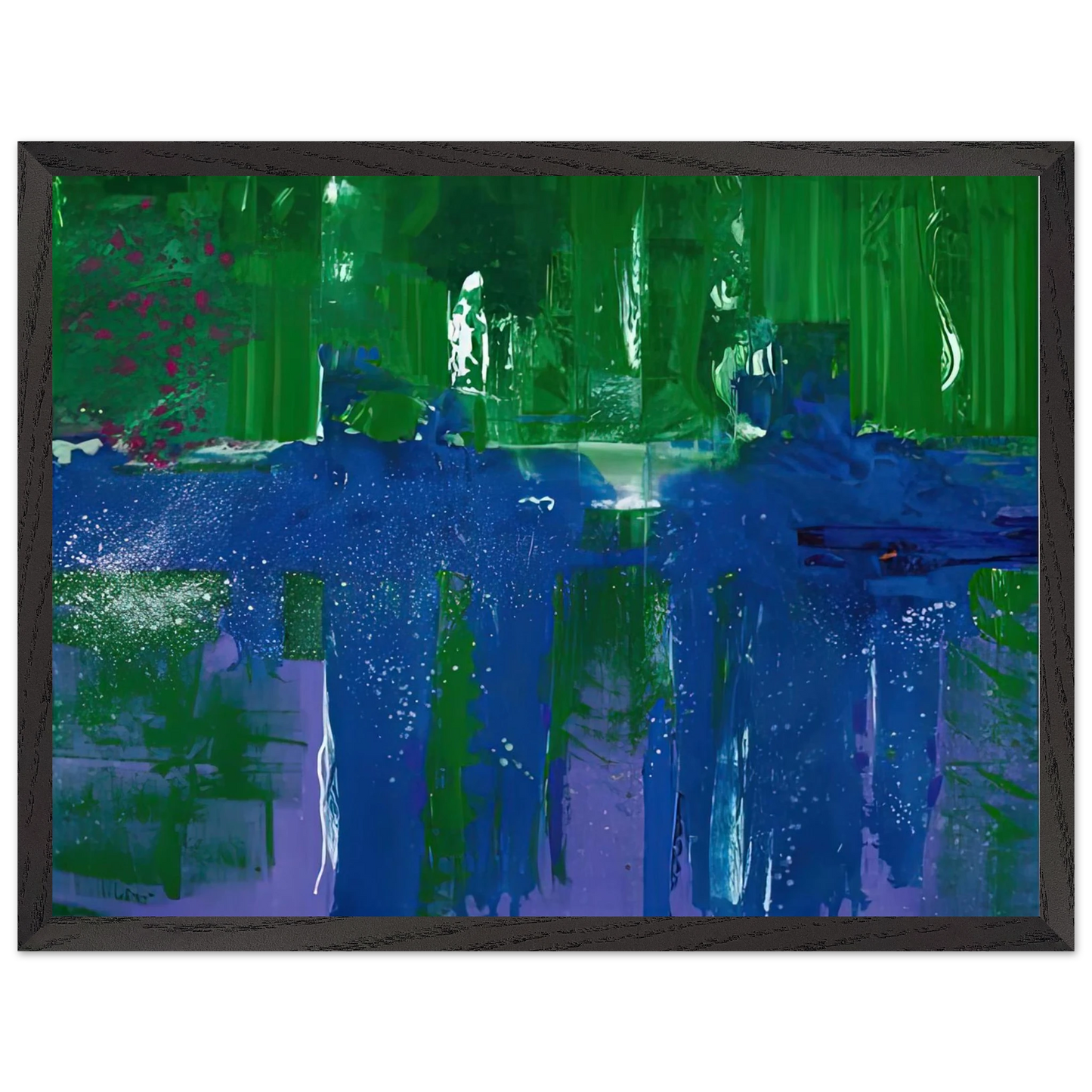 Helen Frankenthaler - Grotto, 1990- Wall Art - 21x29.7 cm / 8x12" - Premium Wooden Framed Poster With Fine Art Paper-canvas - Wood frame