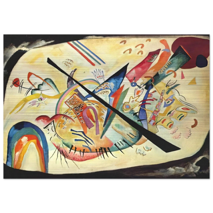 WHITE OVAL 1919 - Wassily Kandinsky Brushed Aluminum Print - 70x100 cm / 28x40 inches | Wassily Kandinsky Aluminum Print | Wassily Kandinsky Prints