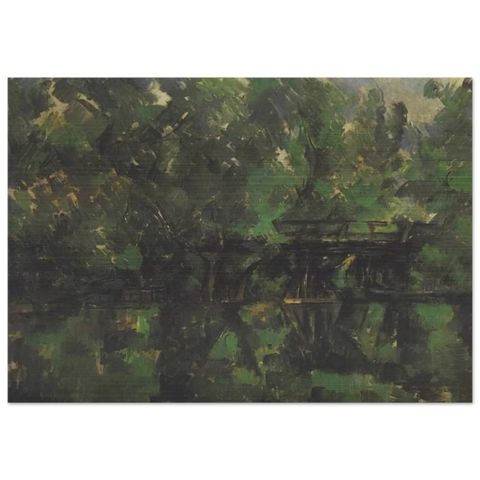 Bridge over the pond - Paul Cézanne Brushed Aluminum Print - 70x100 cm / 28x40 inches | Paul Cézanne Aluminum Print | Paul Cézanne Prints