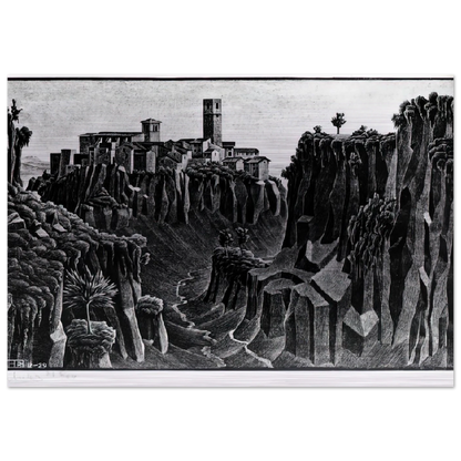 CIMINO BARBARANO - MC Escher Brushed Aluminum Print - 70x100 cm / 28x40 inches | MC Escher Aluminum Print | MC Escher Prints