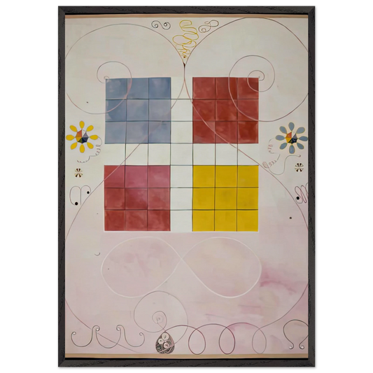 DE TIO ST RSTA N 10 ALDERDOMEN 1907 - Hilma af Klint 70x100 cm / 28x40 inches Framed Art Print – Black Wooden Frame