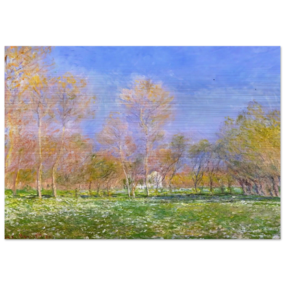 Springtime in Giverny - claude monet Brushed Aluminum Print - 70x100 cm / 28x40 inches | claude monet Aluminum Print | claude monet Prints