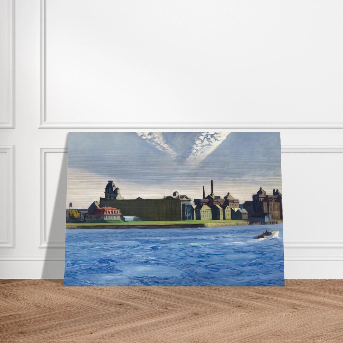Blackwell s Island - Edward Hopper Brushed Aluminum Print - 70x100 cm / 28x40 inches | Edward Hopper Aluminum Print | Edward Hopper Prints