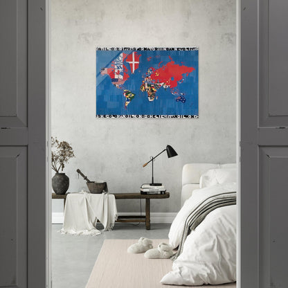 VORREI ELOGIARE IL VENTO E I VENTI CHE COLORANO - Alighiero Boetti Acrylic Print - 70x100 cm / 28x40″ inches | Alighiero Boetti Wall Art | Alighiero Boetti Prints