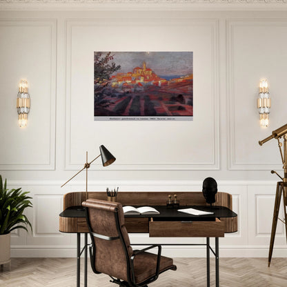CADAQUES SEEN FROM BEHIND - Salvador Dali Brushed Aluminum Print - 70x100 cm / 28x40 inches | Salvador Dali Aluminum Print | Salvador Dali Prints