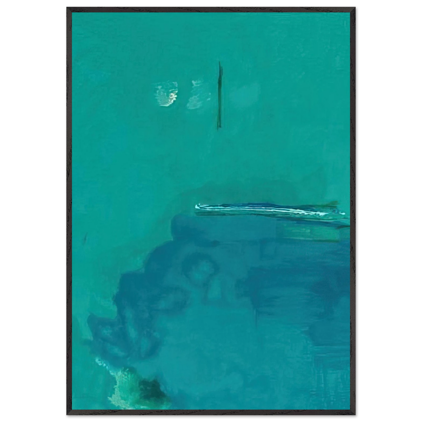 Helen Frankenthaler - Contentment Island - 2004 Wall art - 13x18 cm / 5x7 inches - Premium Wooden Framed Poster With Fine Art Paper-canvas - Wood frame