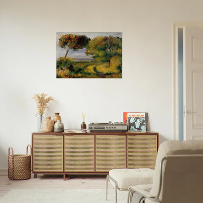 Breton Landscape Trees and Moor - Pierre-Auguste Renoir Brushed Aluminum Print - 70x100 cm / 28x40 inches | Pierre-Auguste Renoir Aluminum Print | Pierre-Auguste Renoir Prints