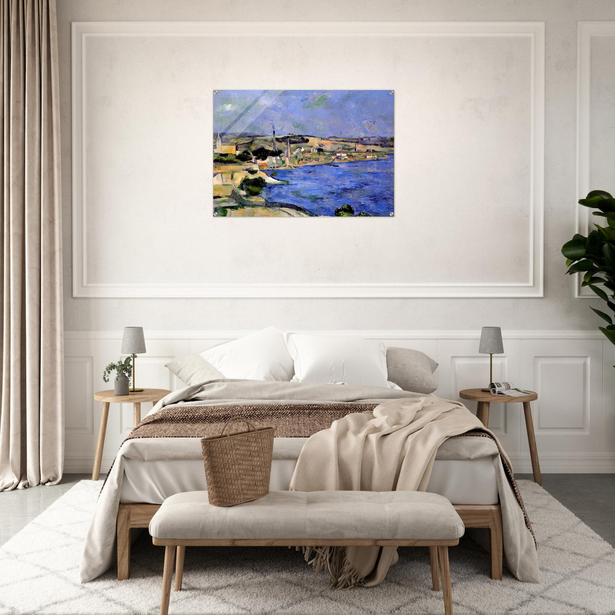 The Bay of l'Estaque and Saint-Henri - Paul Cézanne Acrylic Print - 70x100 cm / 28x40″ inches