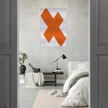 X WITHIN X ORANGE 1981 - Robert Mangold Brushed Aluminum Print - 70x100 cm / 28x40 inches | Robert Mangold Aluminum Print | Robert Mangold Prints