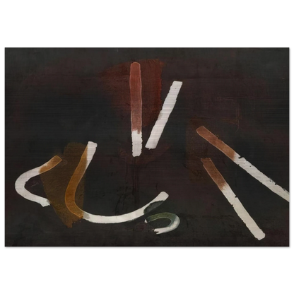 Composition Brun - 1933 - John Ferren Brushed Aluminum Print - 70x100 cm / 28x40 inches | John Ferren Aluminum Print | John Ferren Prints