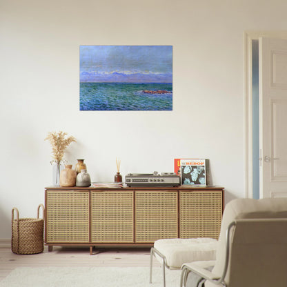 The Sea and the Alps - claude monet Brushed Aluminum Print - 70x100 cm / 28x40 inches | claude monet Aluminum Print | claude monet Prints