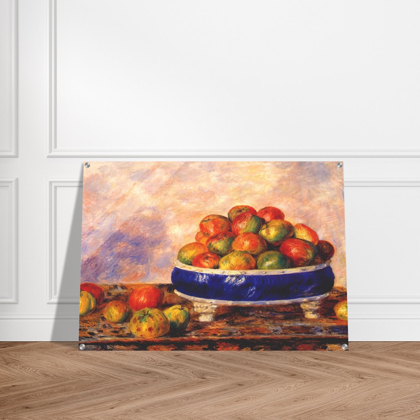 Apples in a dish - Pierre-Auguste Renoir Acrylic Print - 70x100 cm / 28x40″ inches | Pierre-Auguste Renoir Wall Art | Pierre-Auguste Renoir Prints
