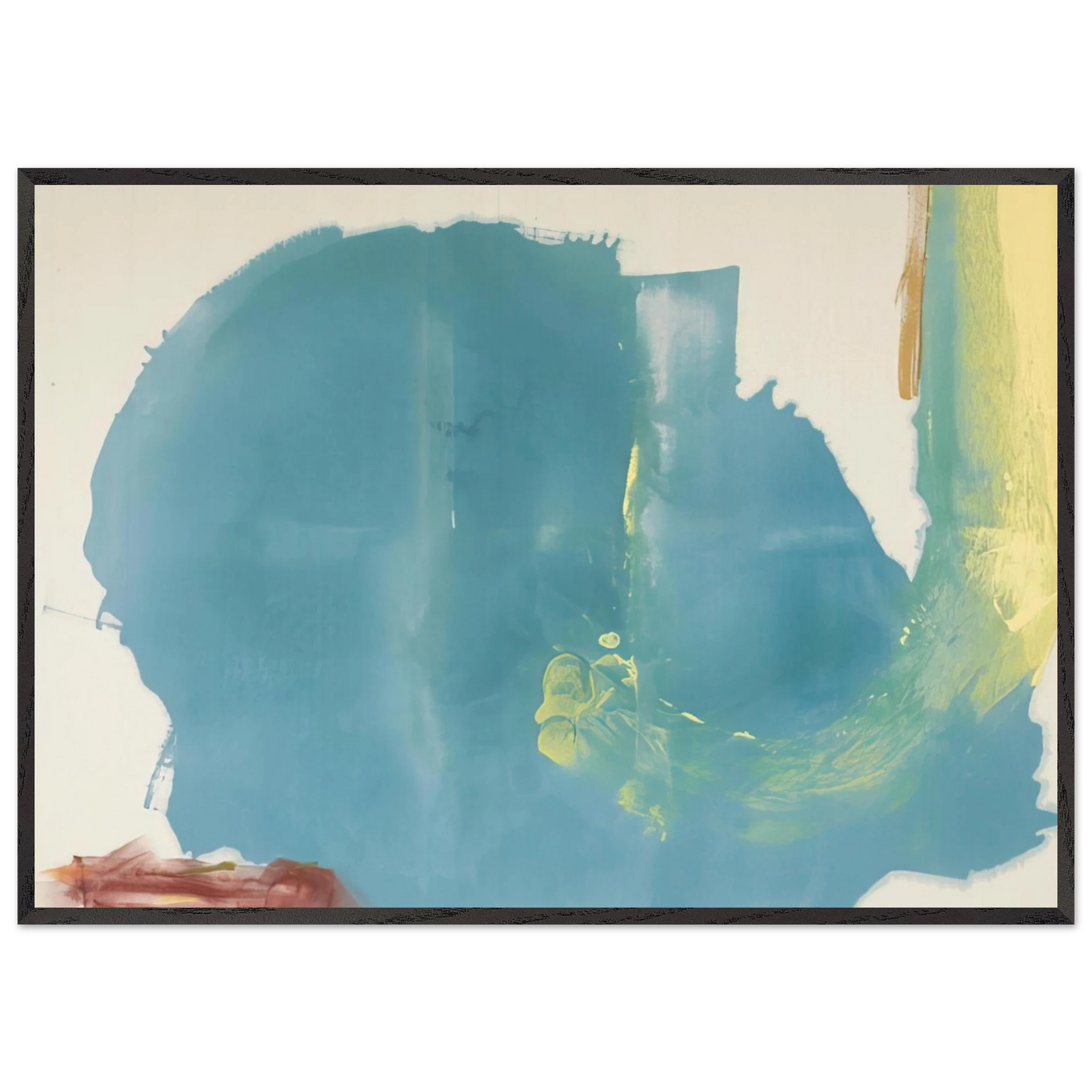 Helen Frankenthaler - Where Necessary - 1977 Wall art - 60x80 cm / 24x32 inches - Premium Wooden Framed Poster With Fine Art Paper-canvas - Black frame