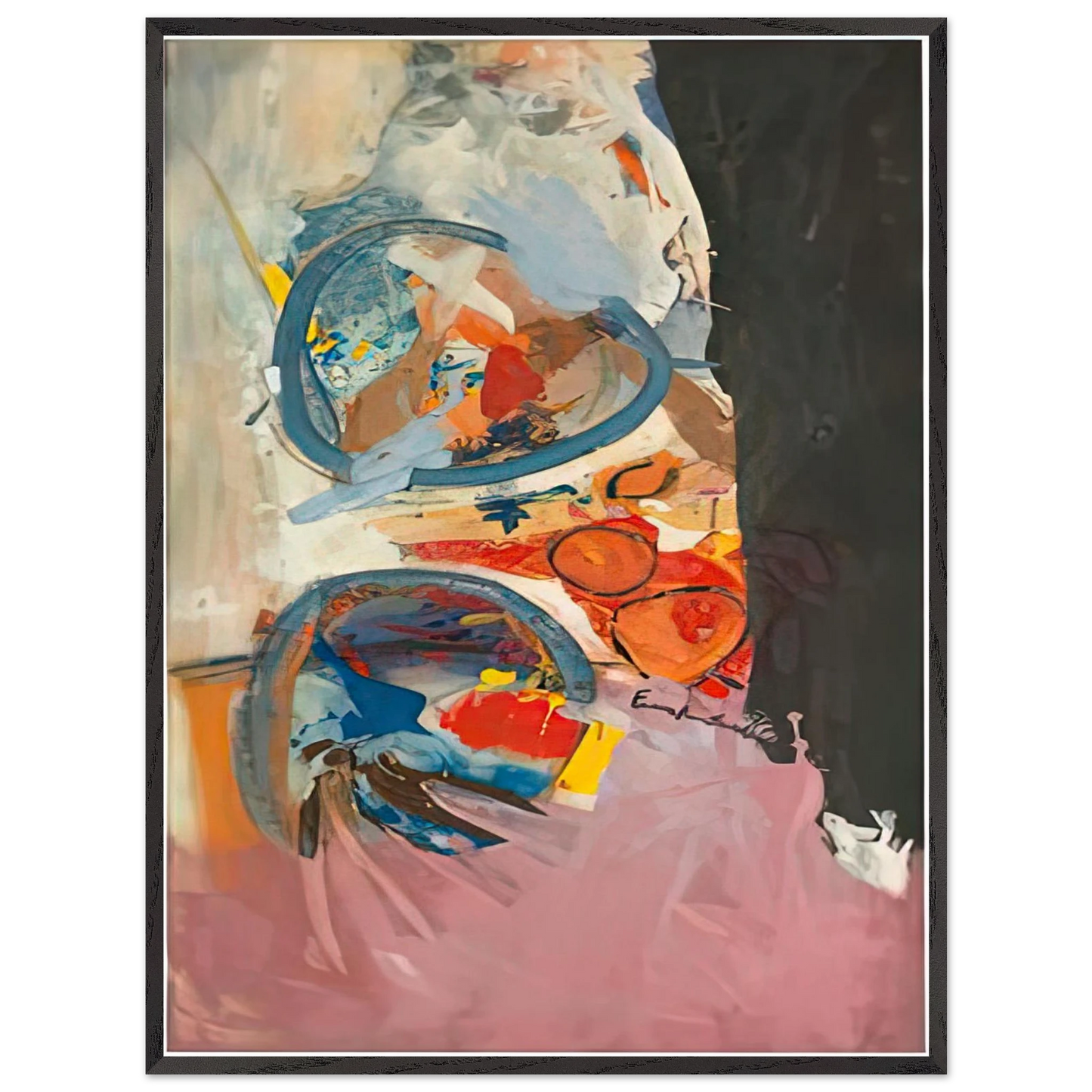 Helen Frankenthaler - Take Off, 1956- Wall Art - 30x40 cm / 12x16 inches - Premium Wooden Framed Poster With Fine Art Paper-canvas - Black frame