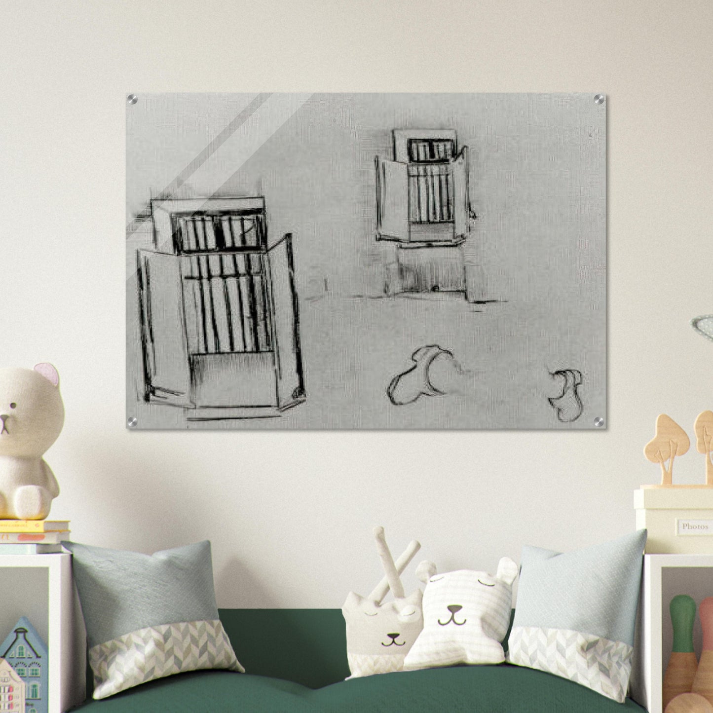 Barred Windows - Vincent van Gogh Acrylic Print - 70x100 cm / 28x40″ inches