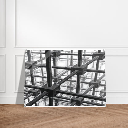 CUBIC SPACE DIVISION - MC Escher Acrylic Print - 70x100 cm / 28x40″ inches | MC Escher Wall Art | MC Escher Prints