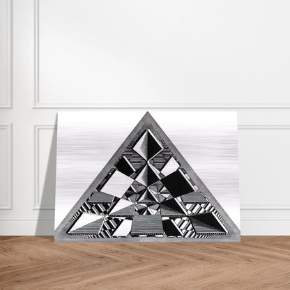 THREE INTERSECTING PLANES - MC Escher Brushed Aluminum Print - 70x100 cm / 28x40 inches | MC Escher Aluminum Print | MC Escher Prints | Maurits Cornelis Escher Prints