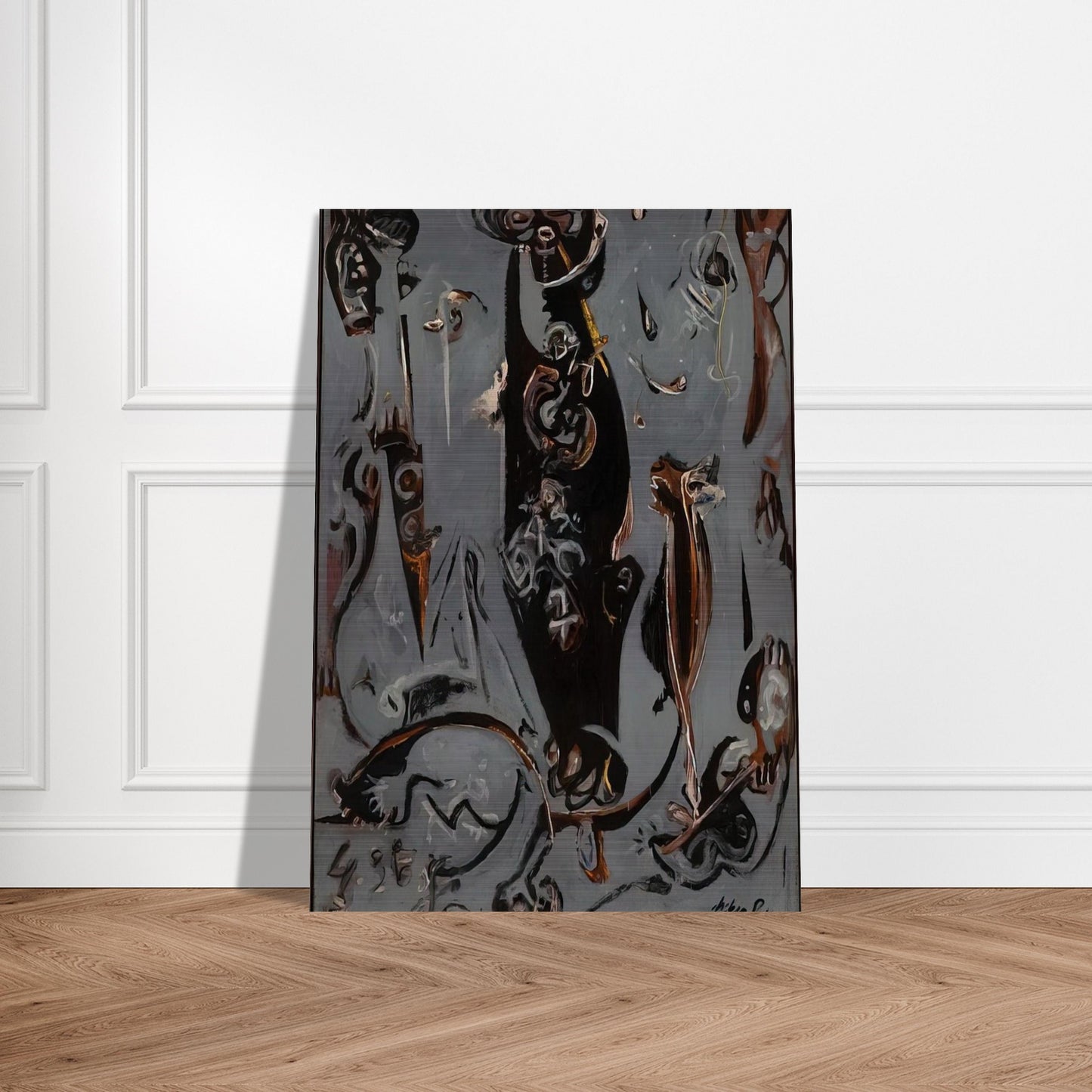 TOTEM LESSON 2 1945 - Jackson Pollock Brushed Aluminum Print - 70x100 cm / 28x40 inches | Jackson Pollock Aluminum Print | Jackson Pollock Prints