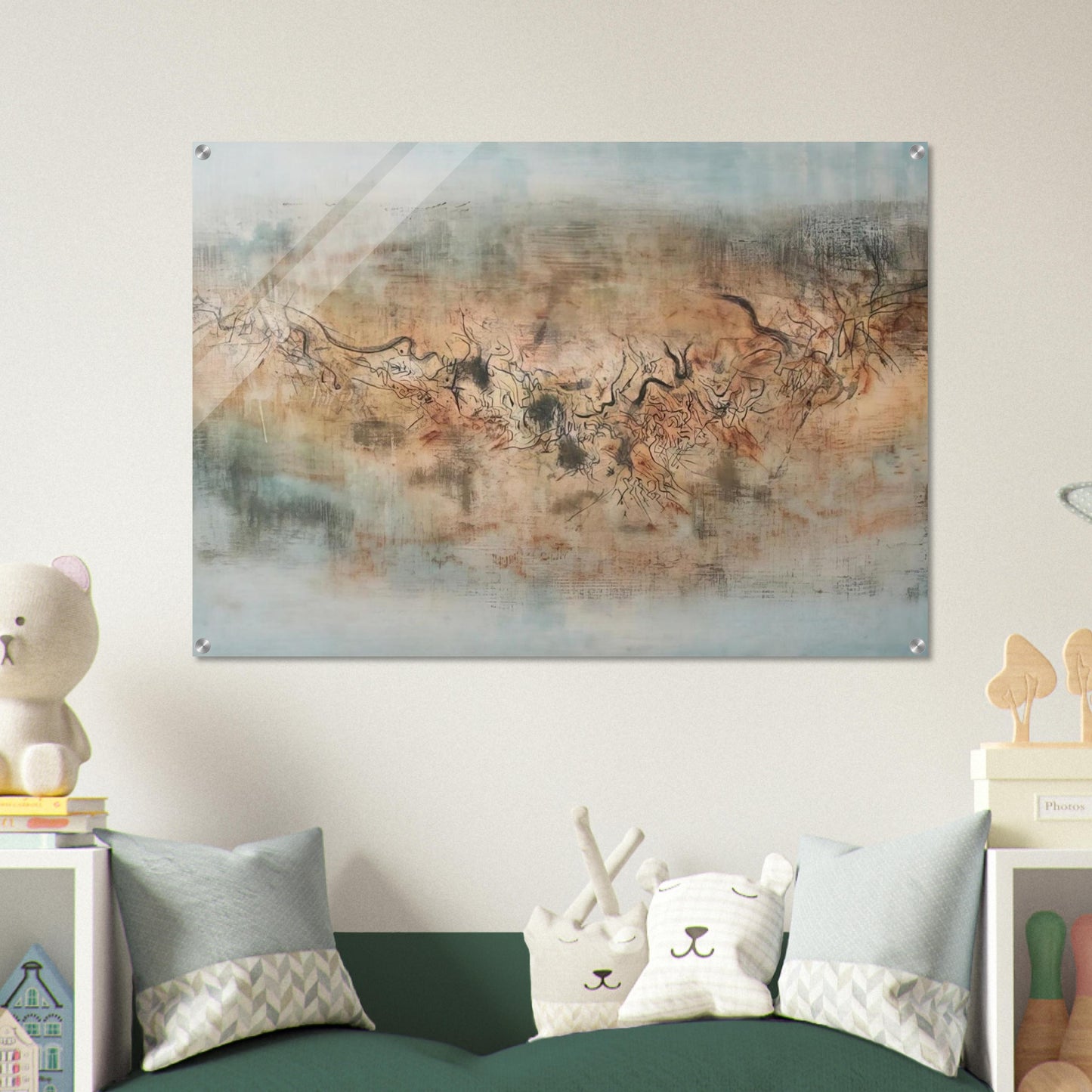 VENT ET POUSSI RE 1957 - Zao Wou-Ki Acrylic Print - 70x100 cm / 28x40″ inches