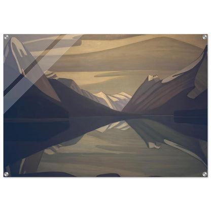 Maligne Lake, Jasper Park - 1924 - Lawren Harris Acrylic Print - 70x100 cm / 28x40″ inches | Lawren Harris Wall Art | Lawren Harris Prints