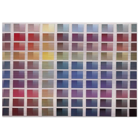 La ricerca del colore - 1968 - Dadamaino Brushed Aluminum Print - 70x100 cm / 28x40 inches | Dadamaino Aluminum Print | Dadamaino Prints