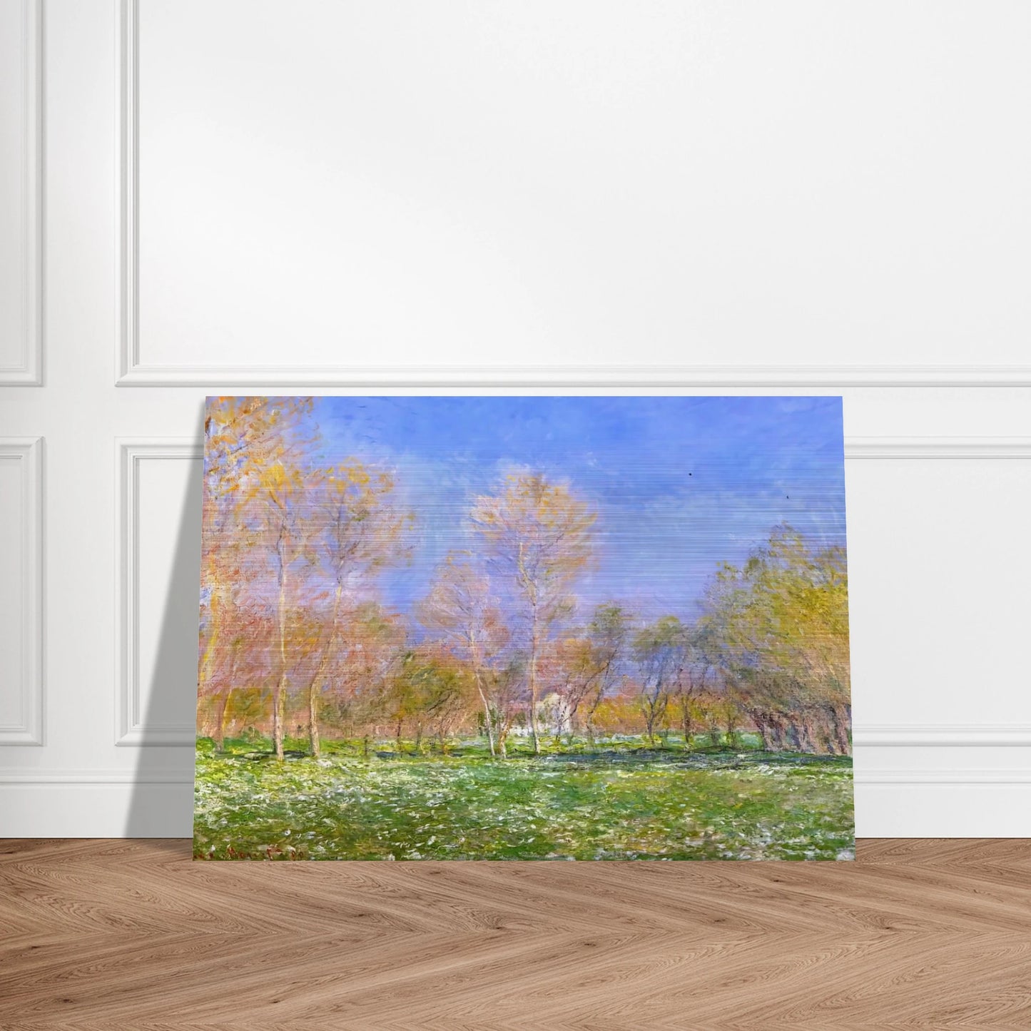 Springtime in Giverny - claude monet Brushed Aluminum Print - 70x100 cm / 28x40 inches | claude monet Aluminum Print | claude monet Prints