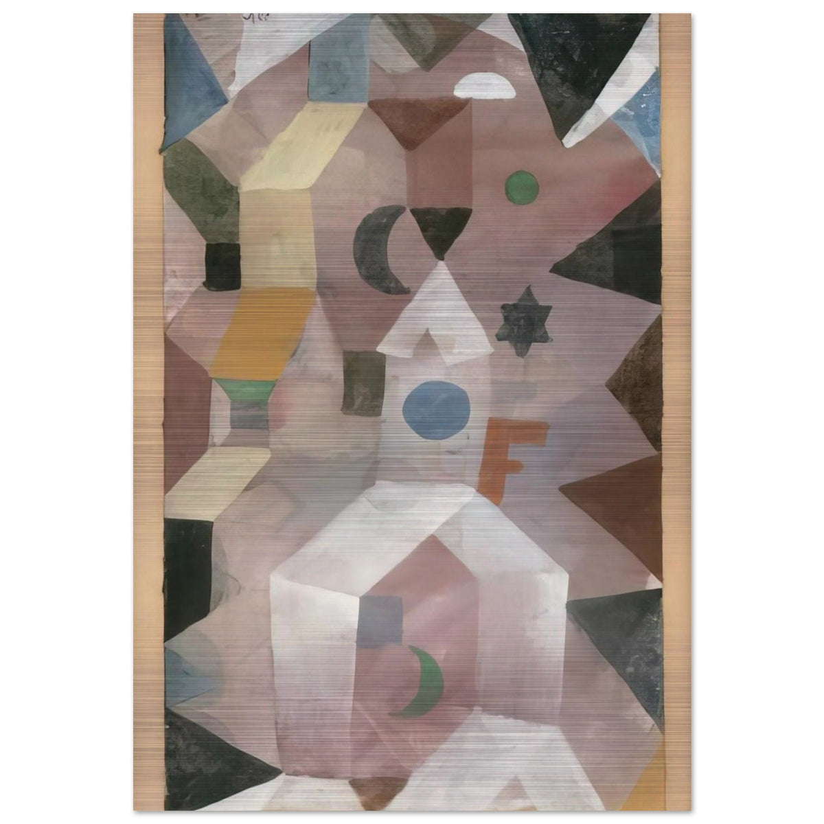 THE CHAPEL 1917 - Paul Klee Brushed Aluminum Print - 70x100 cm / 28x40 inches | Paul Klee Aluminum Print | Paul Klee Prints