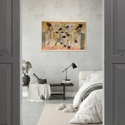 WALL PAINTING FROM THE TEMPLE OF LONGING 1922 - Paul Klee Brushed Aluminum Print - 70x100 cm / 28x40 inches | Paul Klee Aluminum Print | Paul Klee Prints