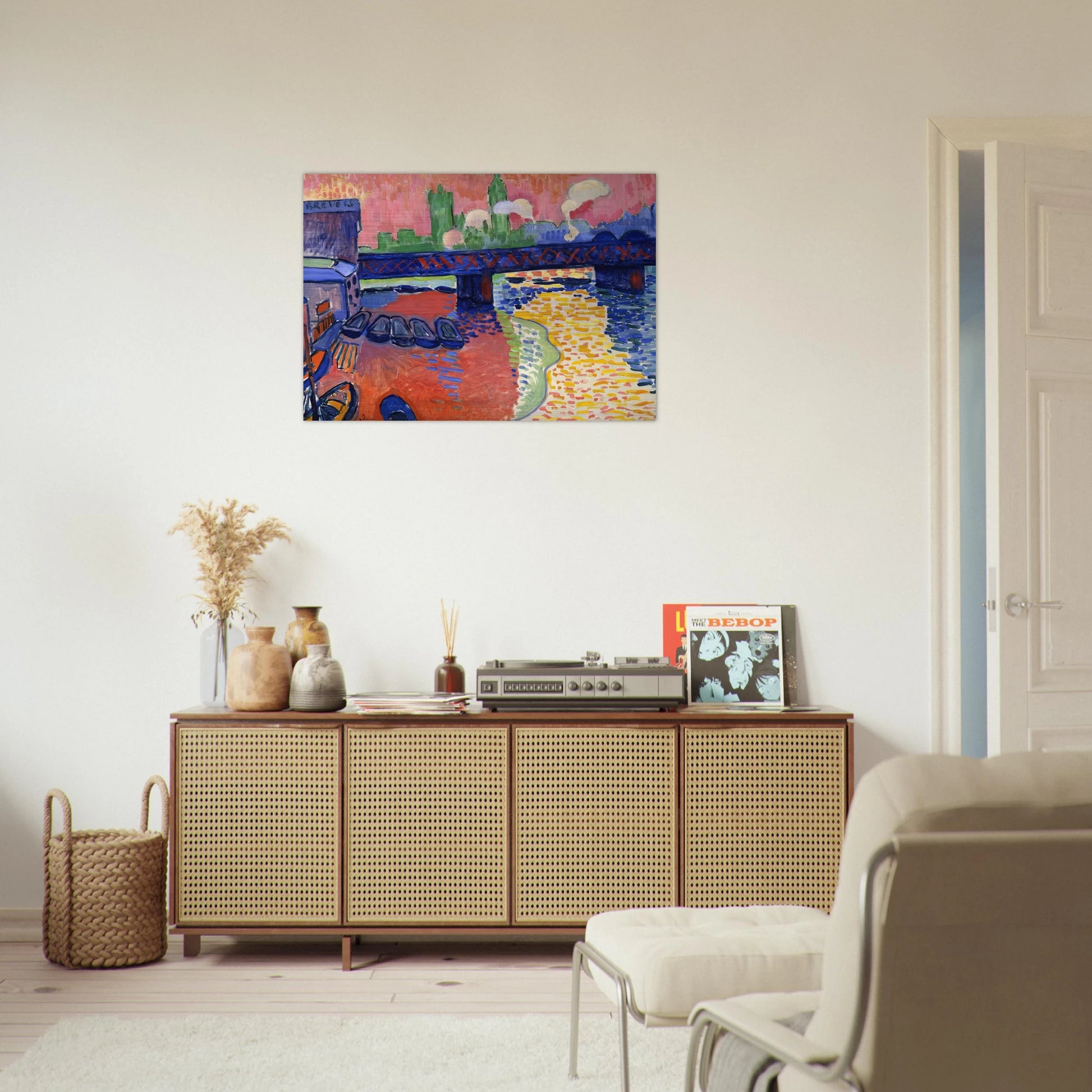 CHARING CROSS BRIDGE 1906 - Andre Derain Brushed Aluminum Print - 70x100 cm / 28x40 inches | Andre Derain Aluminum Print | Andre Derain Prints