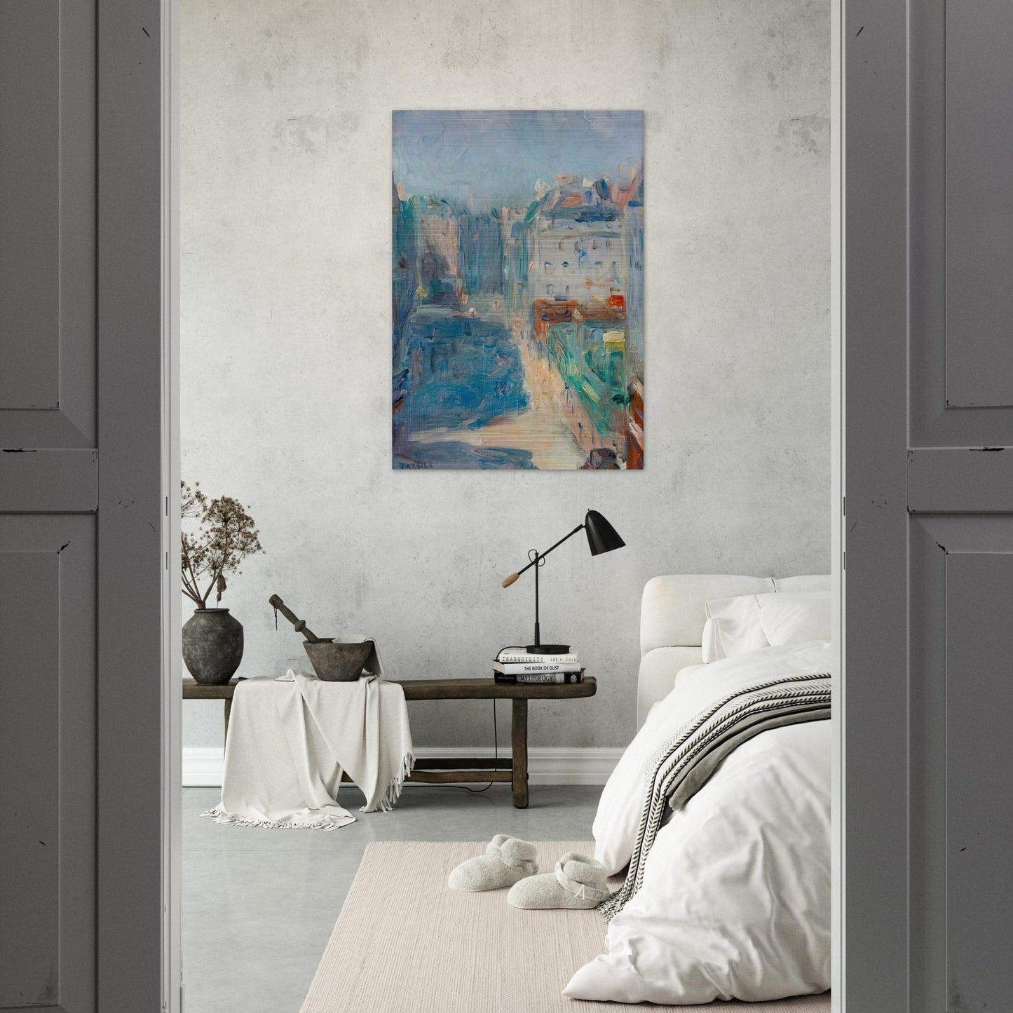 View of the Paris Hotel - Tarsila do Amaral Brushed Aluminum Print - 70x100 cm / 28x40 inches | Tarsila do Amaral Aluminum Print | Tarsila do Amaral Prints