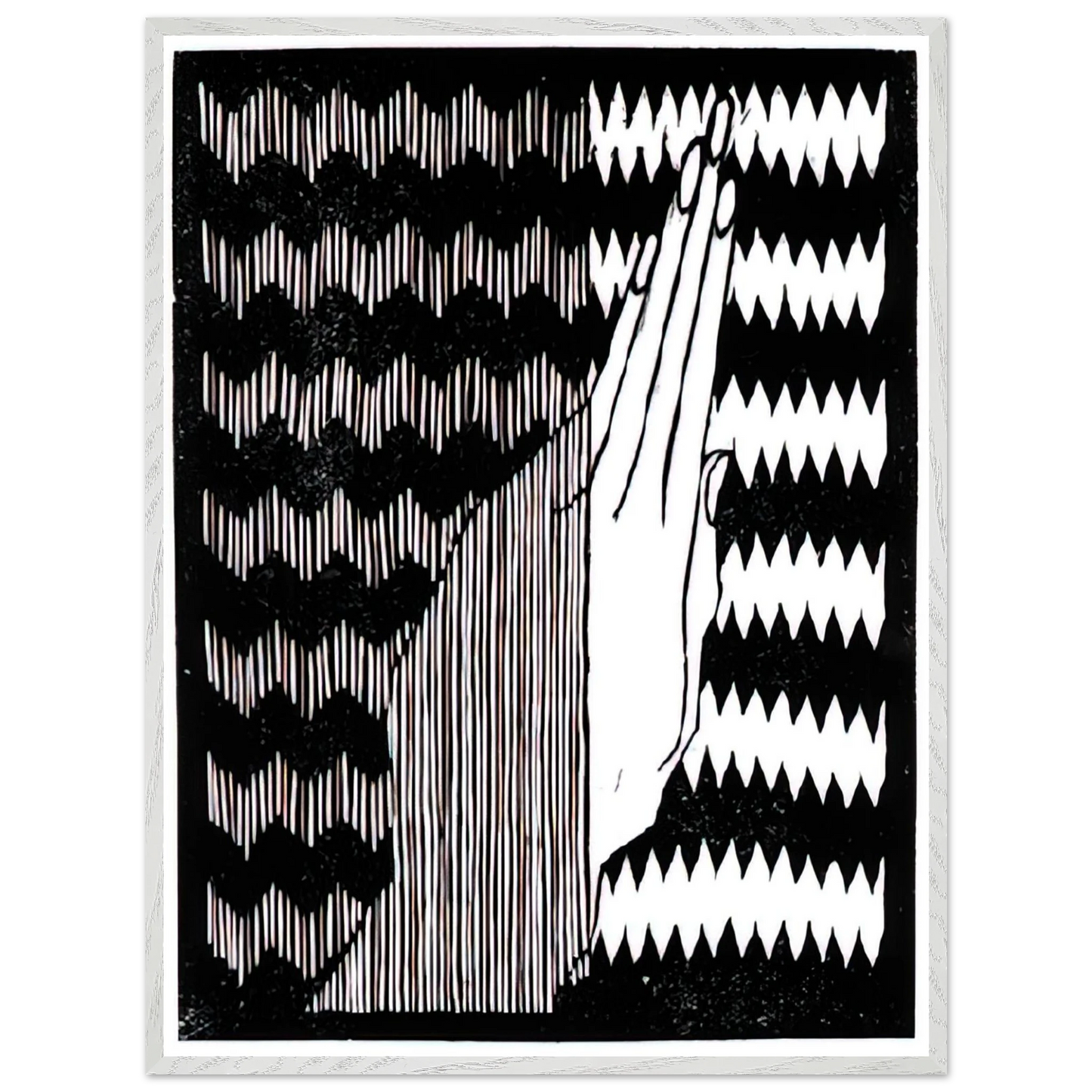 MC Escher - ESCHER (6) Wall Art - 21x29.7 cm / 8x12" - Premium Wooden Framed Poster With Fine Art Paper-canvas - White frame