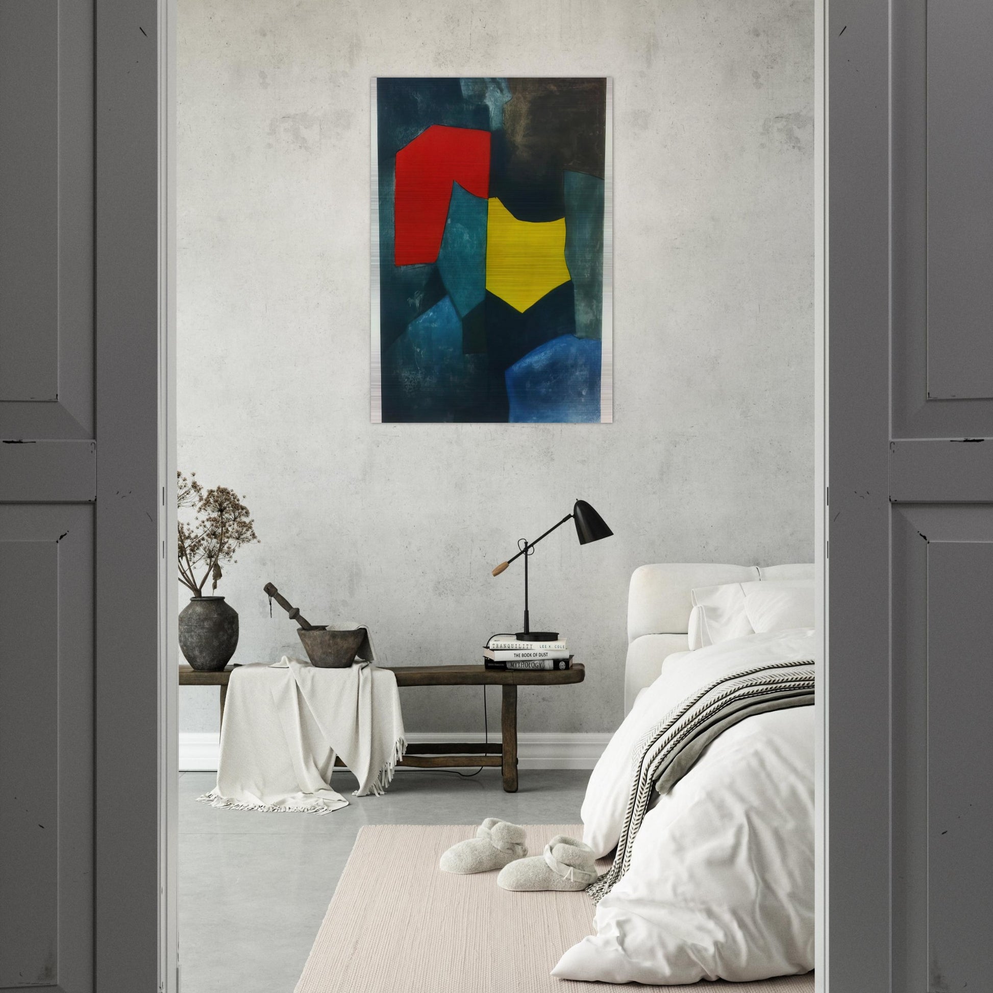 XVI - 1964 - Serge Poliakoff Brushed Aluminum Print - 70x100 cm / 28x40 inches | Serge Poliakoff Aluminum Print | Serge Poliakoff Prints