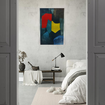 XVI - 1964 - Serge Poliakoff Brushed Aluminum Print - 70x100 cm / 28x40 inches | Serge Poliakoff Aluminum Print | Serge Poliakoff Prints