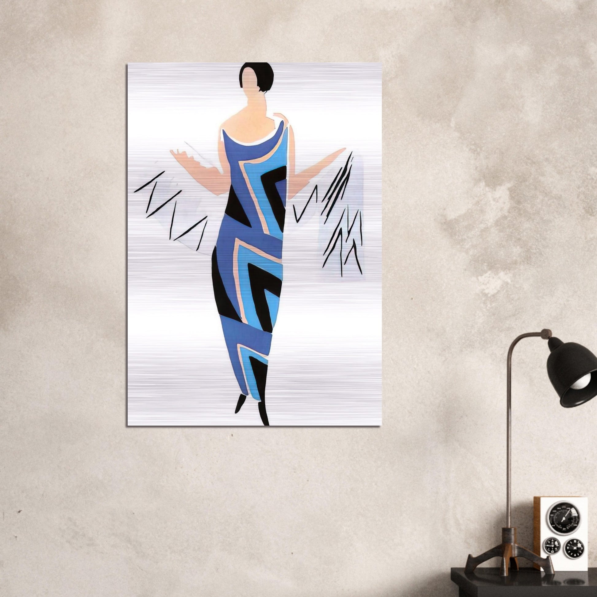 FASHION ILLUSTRATION 4 - Sonia Delaunay Brushed Aluminum Print - 70x100 cm / 28x40 inches | Sonia Delaunay Aluminum Print | Sonia Delaunay Prints