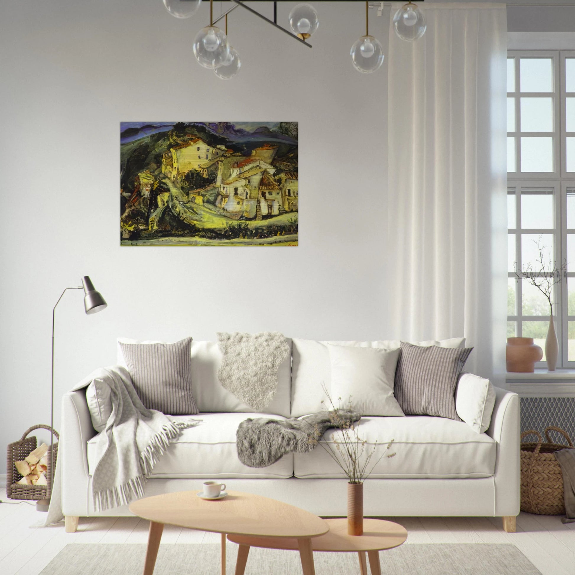HOUSES OF CAGNES - Chaim Soutine Brushed Aluminum Print - 70x100 cm / 28x40 inches | Chaim Soutine Aluminum Print | Chaim Soutine Prints