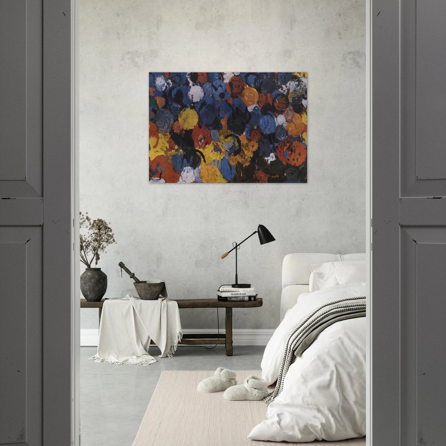Blue Flood - 1960 - Ernst Wilhelm Nay Brushed Aluminum Print - 70x100 cm / 28x40 inches | Ernst Wilhelm Nay Aluminum Print | Ernst Wilhelm Nay Prints