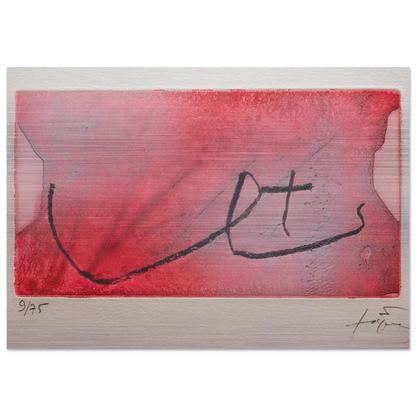 SEINS 1984 - Antoni Tapies Brushed Aluminum Print - 70x100 cm / 28x40 inches | Antoni Tapies Aluminum Print | Antoni Tapies Prints