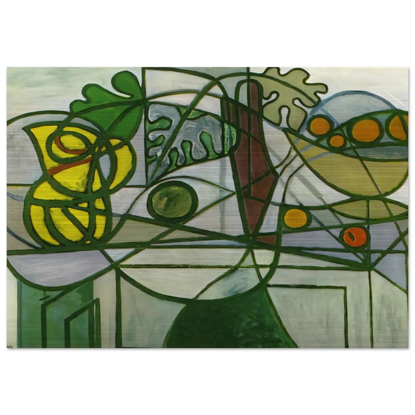 Still life - Pablo Picasso Brushed Aluminum Print - 70x100 cm / 28x40 inches | Pablo Picasso Aluminum Print | Pablo Picasso Prints