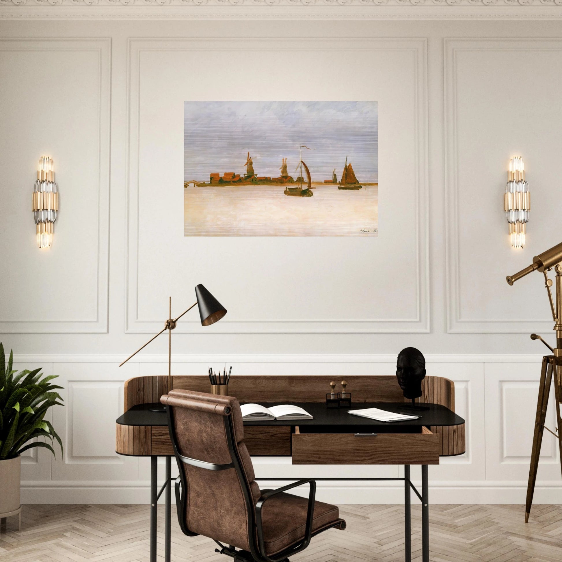 The Voorzaan - claude monet Brushed Aluminum Print - 70x100 cm / 28x40 inches | claude monet Aluminum Print | claude monet Prints