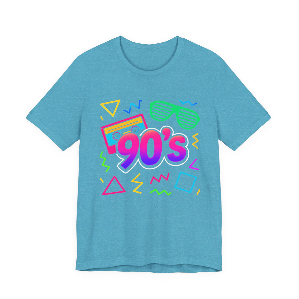 Oldschool-Musik der 90er – Arcade-Vibes. Klassischer 90er-Jahre-Vintage-Look. Retro-T-Shirt „I Heart The Nineties“ aus den 90ern.