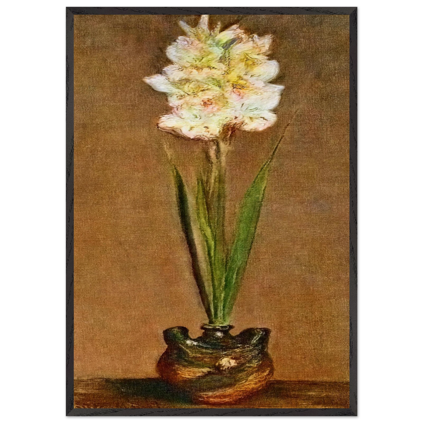 Gladiolus - claude monet 70x100 cm / 28x40 inches Framed Art Print – Black Wooden Frame