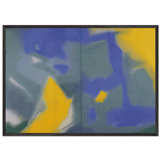 DIPTYCH 1987 - Esteban Vicente 70x100 cm / 28x40 inches Framed Art Print – Black Wooden Frame