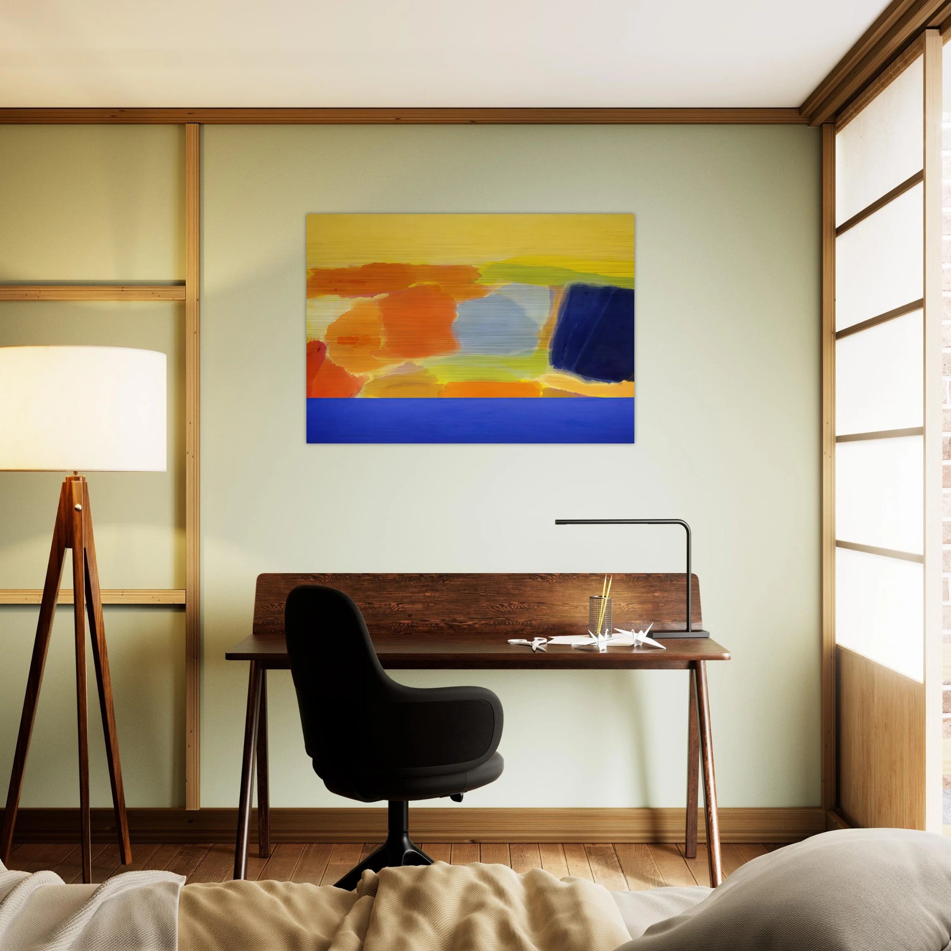 Captain Blue - 1979 - Ronnie Landfield Brushed Aluminum Print - 70x100 cm / 28x40 inches | Ronnie Landfield Aluminum Print | Ronnie Landfield Prints