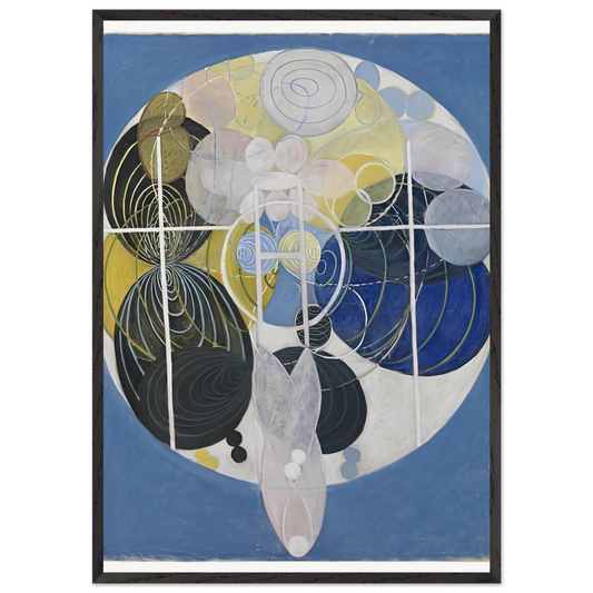 THE LARGE FIGURE PAINTINGS NR 5 1907 - Hilma af Klint 70x100 cm / 28x40 inches Framed Art Print – Black Wooden Frame