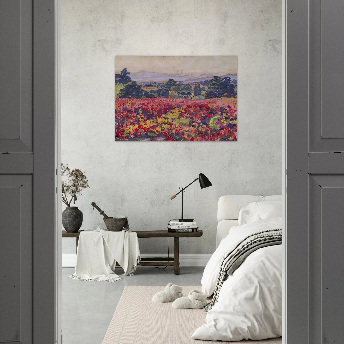 THE VINES IN SAINT CLAIR 1912 - Theo van Rysselberghe Brushed Aluminum Print - 70x100 cm / 28x40 inches | Theo van Rysselberghe Aluminum Print | Theo van Rysselberghe Prints