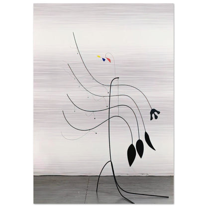FOUR LEAVES AND THREE PETALS 1939 - Alexander Calder Brushed Aluminum Print - 70x100 cm / 28x40 inches | Alexander Calder Aluminum Print | Alexander Calder Prints
